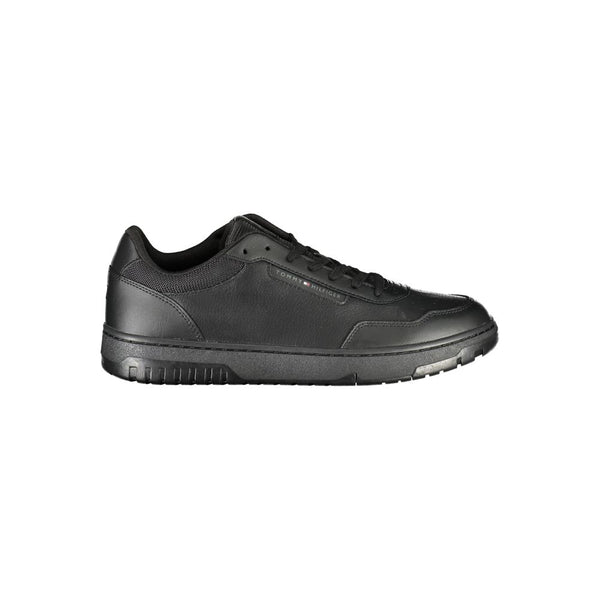 Schwarzes Leder Herren Sneaker