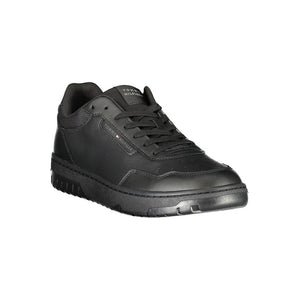 Schwarzes Leder Herren Sneaker