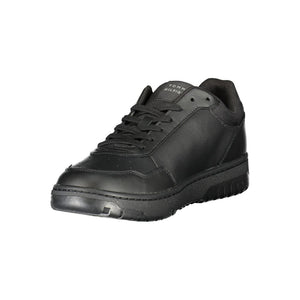 Schwarzes Leder Herren Sneaker
