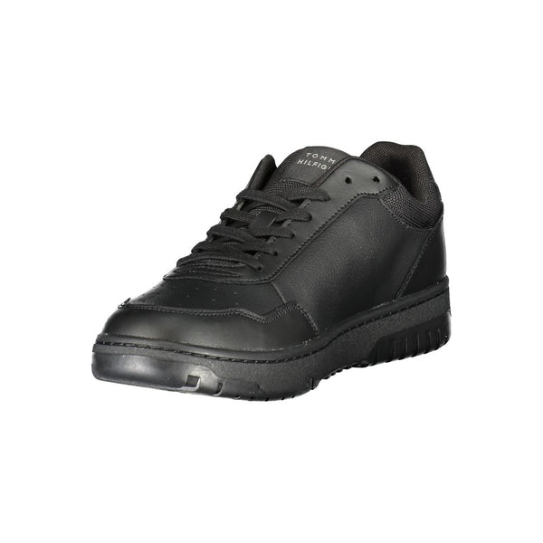 Schwarzes Leder Herren Sneaker