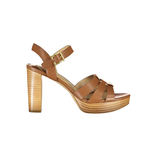 Braune Leder-Sandale