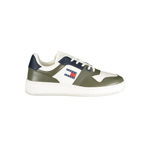 Grünes Leder Herren Sneaker