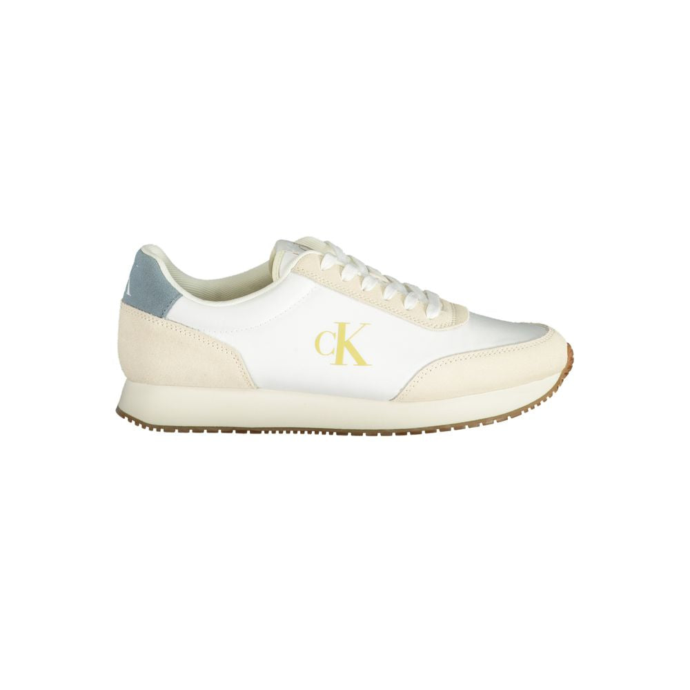 Weiß Polyester Männer Sneaker