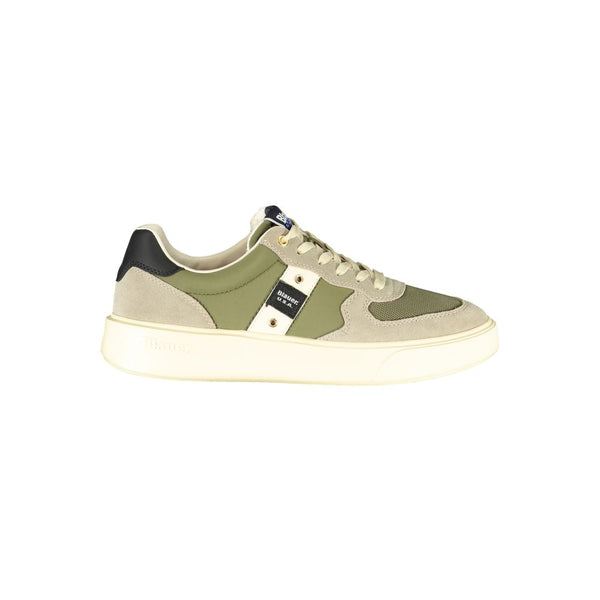 Grünes Leder Herren Sneaker