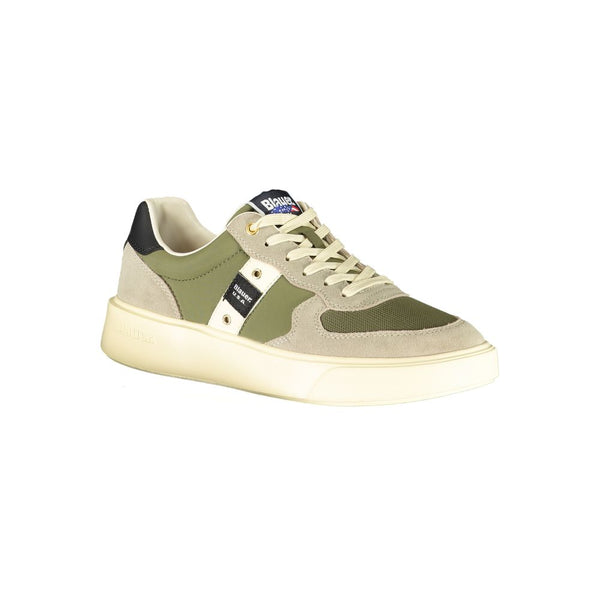 Grünes Leder Herren Sneaker