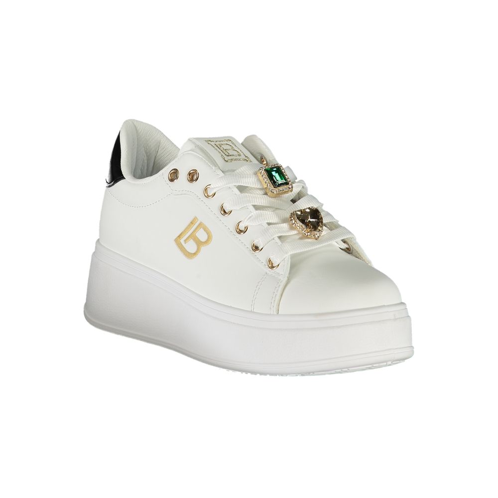 Weiß Synthetik Damen Sneaker