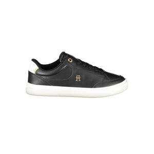 Schwarzes Leder Damen Sneaker