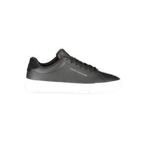 Schwarzes Leder Herren Sneaker
