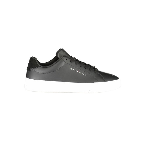 Schwarzes Leder Herren Sneaker