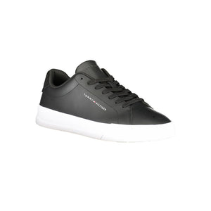 Schwarzes Leder Herren Sneaker