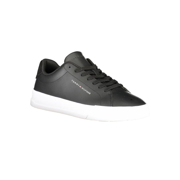 Schwarzes Leder Herren Sneaker