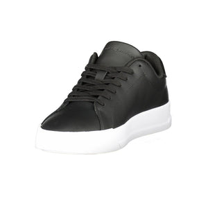 Schwarzes Leder Herren Sneaker