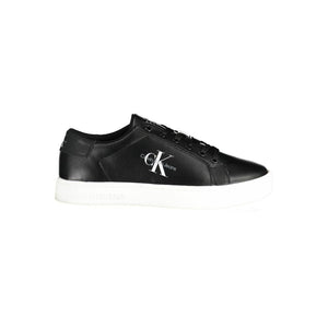 Schwarzes Leder Herren Sneaker