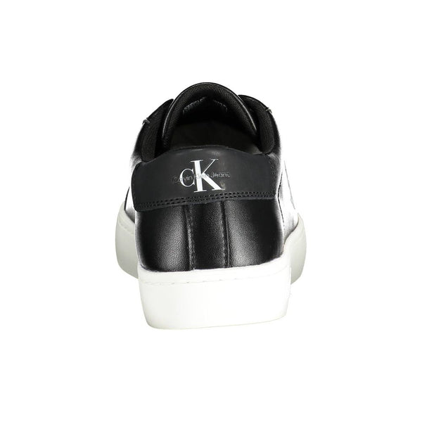 Schwarzes Leder Herren Sneaker