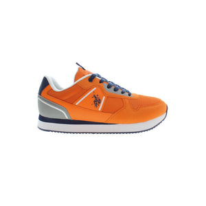 Orange Polyester Herren Sneaker