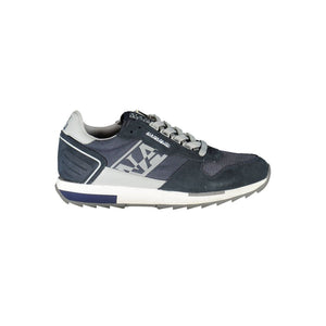 Blaues Leder Herren Sneaker