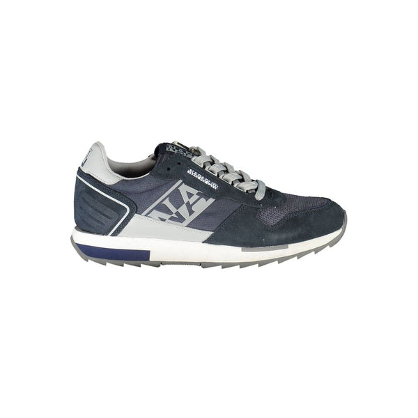 Blaues Leder Herren Sneaker