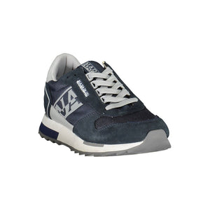 Blaues Leder Herren Sneaker