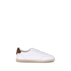 Weiße Kalbshaut Bos Taurus Sneakers mit niedrigem Schaft