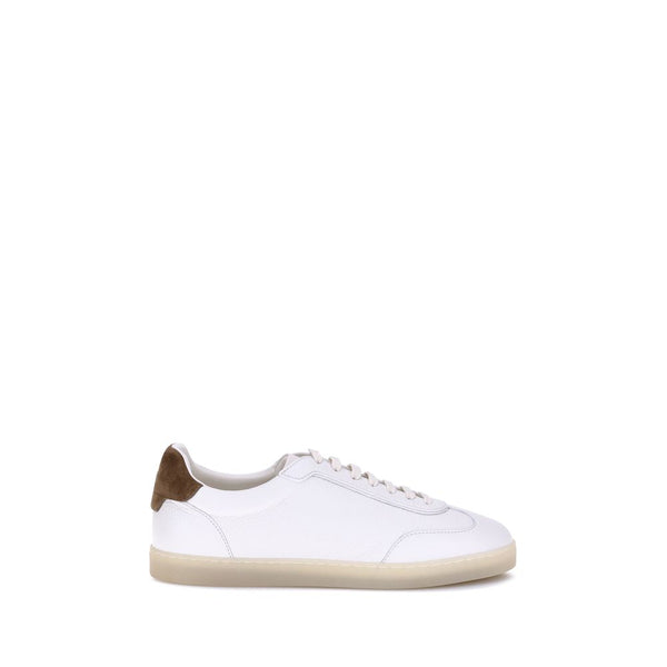 Weiße Kalbshaut Bos Taurus Sneakers mit niedrigem Schaft