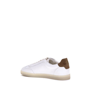 Weiße Kalbshaut Bos Taurus Sneakers mit niedrigem Schaft