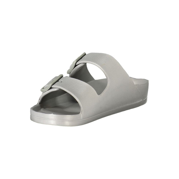 Graue Plastik Damen Sandale
