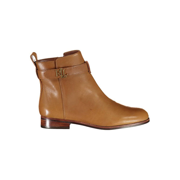 Braunes Leder Damenstiefel
