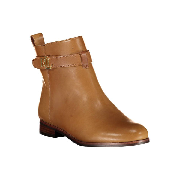 Braunes Leder Damenstiefel