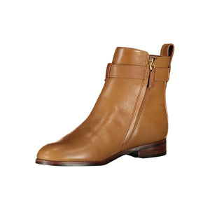 Braunes Leder Damenstiefel