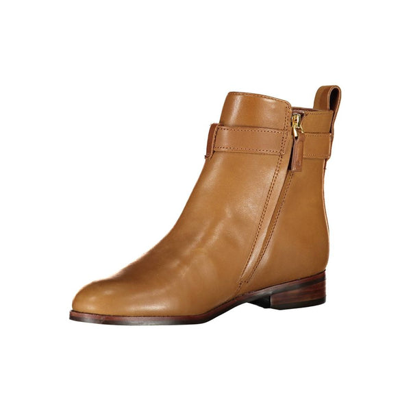 Braunes Leder Damenstiefel
