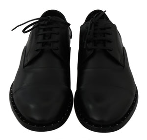 Schwarzes Leder Derby Formale Schuhe