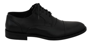 Schwarzes Leder Derby Formale Schuhe