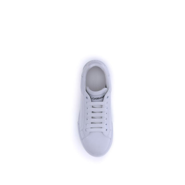 Weiße Gummisohle Sneakers mit niedrigem Schaft