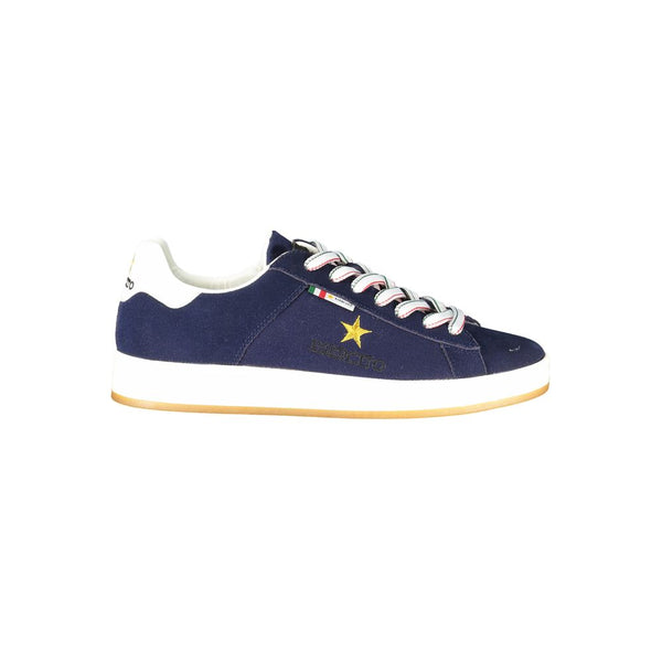 Blaue Leder Herren Sneaker