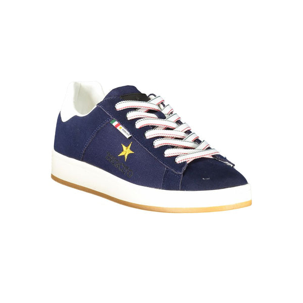 Blaue Leder Herren Sneaker