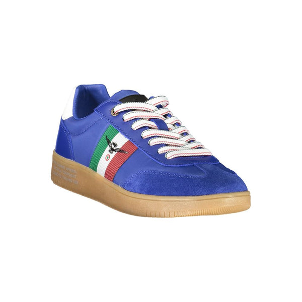 Blaue Leder Herren Sneaker