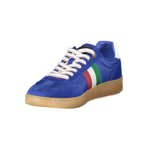 Blaue Leder Herren Sneaker