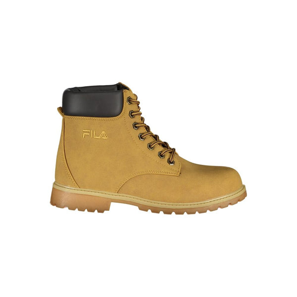 Gelber Polyester Damenstiefel