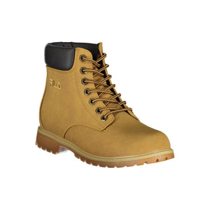 Gelber Polyester Damenstiefel