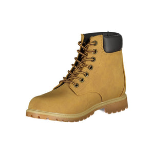 Gelber Polyester Damenstiefel