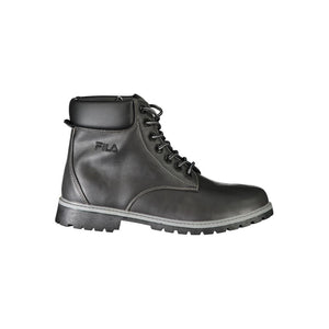 Schwarzer Polyester Herrenstiefel