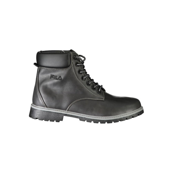 Schwarzer Polyester Herrenstiefel