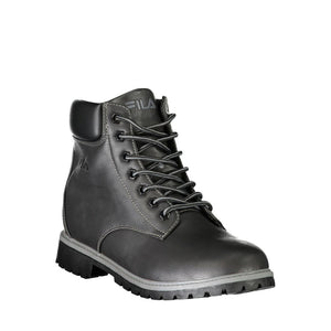 Schwarzer Polyester Herrenstiefel