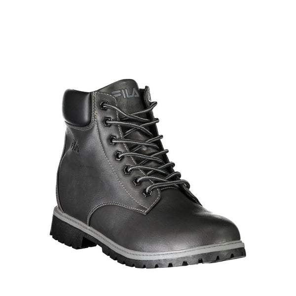 Schwarzer Polyester Herrenstiefel
