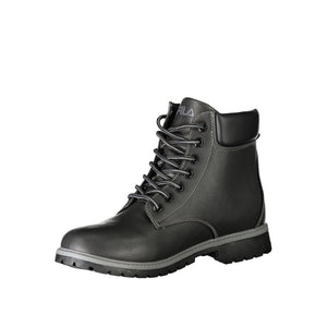 Schwarzer Polyester Herrenstiefel