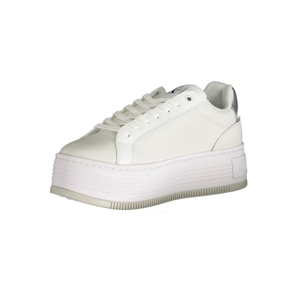 Sneaker aus weißem Polyester