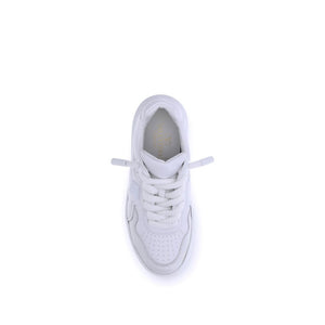 Weiße Kalbshaut Bos Taurus Chunky Sneakers
