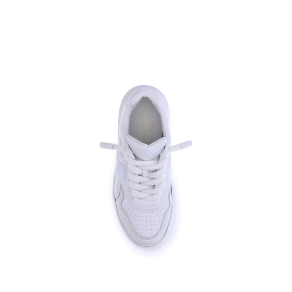 Weiße Kalbshaut Bos Taurus Chunky Sneakers