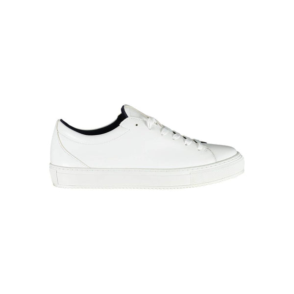 Weißer Synthetik-Sneaker
