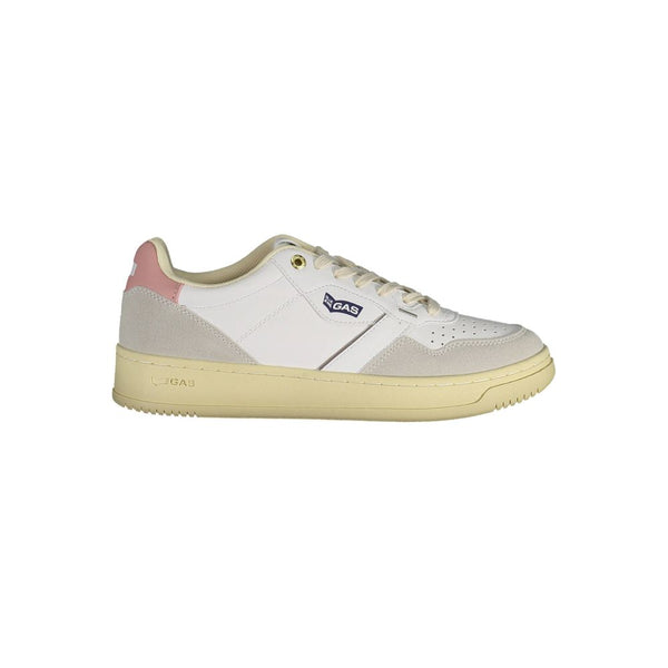 Weißes Kunstleder Sneaker
